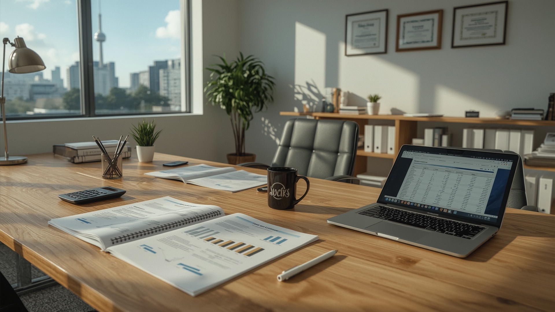 Professional accountants at work